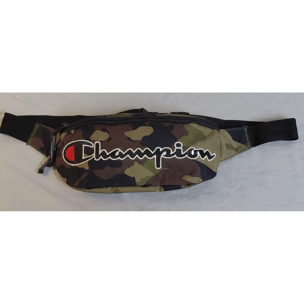 Champion Camo Fanny Pack Waist Bag Embroidered Logo Adjustable Strap NWOT